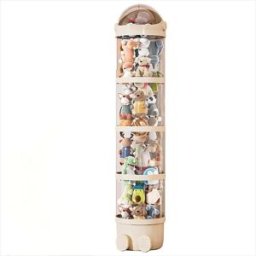 NONE Tubo portaoggetti per animali di peluche - Secchio trasparente per organizer per giocattoli per bambini, grande secchiello portaoggetti per esposizione di bambole per soggiorno camera da letto