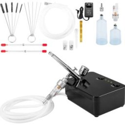 succebuy Kit aerografo a doppia azione Sistema aerografo multifunzionale Compressore Pistola a spruzzo da 0,3 mm per pittura di torte Modello di trucco per unghie