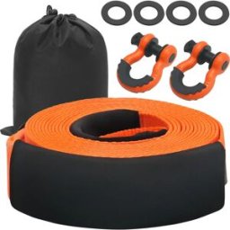 NONE SucceBuy Kit di recupero cinghia da traino in poliestere Corde da traino da corsa per auto ad alta resistenza Cinghia da traino per verricello per rimorchio automatico per camion Jeep SUV