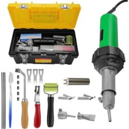 Rbefeuly Pistola ad aria calda dello strumento di saldatura della saldatrice di plastica 1600W 20? 600? Controllo della temperatura variabile Kit pistola ad aria calda da 21 pezzi