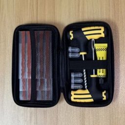 NONE Kit di riparazione universale per pneumatici sottovuoto - Correzione di foratura di emergenza per auto/moto/bici/camion/SUV, con e senza colla, fissaggio portatile