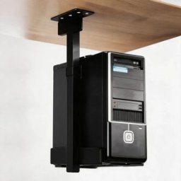 NONE Supporto PC Regolabile da Scrivania, Girevole a 360°, Staffa per Computer Tower in Acciaio al Carbonio Resistente, Supporto CPU da Parete, Supporta 25KG, per Case PC Gaming, Postazione Ufficio,