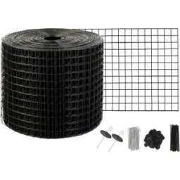 SucceBuy Pannello solare Protezione per uccelli Kit rotolo di protezione per creature Chiusura in acciaio inossidabile Pannello solare Rivestimento in PVC antiruggine Rete in rotolo