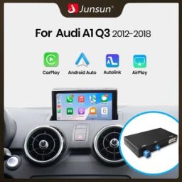 Junsun Wire/Wireless CarPlay Android Decoder automatico per Audi A1 Q3 2012-2018 RMC H + NR Sistema Bluetooth AirPlay MirrorLink