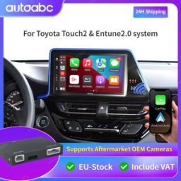 AUTOABC Decoder wireless CarPlay Android Auto per Toyota Touch 2 e Entune 2.0, sistema 2014-2019, controllo vocale, navigazione, modulo Bluetooth