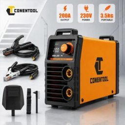 NONE Saldatrice Portatile CONENTOOL MMA200 230V, Macchina per Saldatura ad Arco 200A, Saldatrice Inverter Leggera MMA per Riparazioni all'Aperto e in Officina