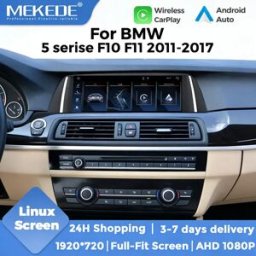 MEKEDE Sistema Linux da 10,25 pollici per BMW Serie 5 F10 F11 2012-2017 Sistema CIC NBT Schermo multimediale per auto Wireless CarPlay Android Auto Plug and Play Display HD 1920*720 WIFI Split Screen