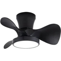 CRISTAL RECORD Ventilatore da soffitto modello CANDY nero, motore DC a 6 velocità, tecnologia LED 20W, sistema CCT, 1900 Lumen, telecomando con timer, luce regolabile in colore e intensità, motore inverter