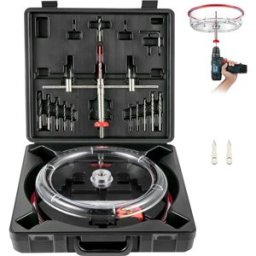 SucceBuy 40-200mm 40-300mm Kit taglierina per sega a tazza in acciaio regolabile con punta da trapano per taglierina per scudo Strumento fai da te Sciarpa per ardesia