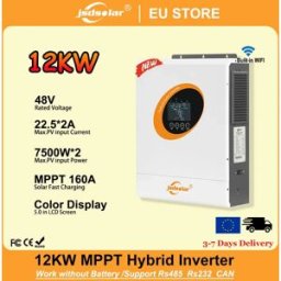 jsdsolar Inverter Solare Ibrido 12KW 48V Dual MPPT 160A con Wifi e BMS Intelligente per Sistemi di Accumulo Energia Fotovoltaica Off-Grid per la Casa