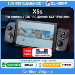 GameSir X5s Controller Wireless per Gaming Mobile, Compatibile con Android, iOS, PC, Nintendo Switch 2/1, con Giroscopio a 6 Assi e Vibrazione HD