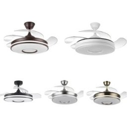 FABRILAMP Ventilatore DC Dani 59W 6980lm COLORI ASSORTITI 4 pale 6 velocità 91D-107D 3000-4000-6000K Telecomando+Regolazione Intensità+Memoria+Timer 24 Incl. telecomando e due tijas da 12,5 e 25 cm