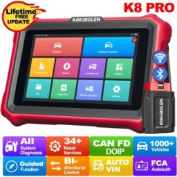 LAUNCH KINGBOLEN K8 PRO Strumento diagnostico per scansione bidirezionale ALL System Scanner OBD2 34+ Ripristino Test attivo Codifica ECU FCA CAN FD e DOIP