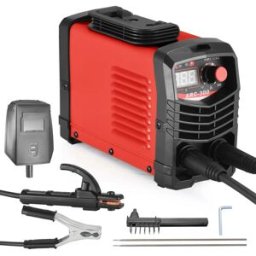 NONE Saldatrice MMA ad arco 300Amp saldatrice elettrica LCD IGBT saldatrice portatile Inverter con portaelettrodo, bacchette e guanti per saldatura