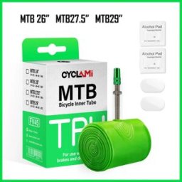 CYCLAMI Camera d'aria ultraleggera per mountain bike MTB 26 27.5 29 pollici Pneumatico per bicicletta TPU 45mm Valvola Presta francese in metallo Anti-ossidazione