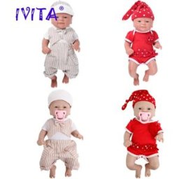 IVITA Bambola Reborn 100% in Silicone, Giocattoli Realistici per Bambini, Kit di Bambole Dipinte a Mano per Regali ai Bambini