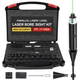 NONE Kit di mira tattica con collimatore laser verde per pistola da fucile - Mirino da caccia con calibrazione parallela adatto per calibro completo.