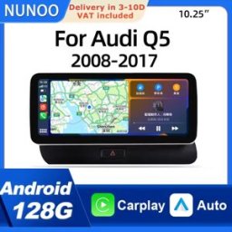 NUNOO（电子） Autoradio multimediale wireless CarPlay Android Auto per Audi Q5 8R 2008-2017 BT 4G LTE WiFi GPS Touch Screen Stereo Navi