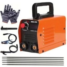 NONE Saldatrice ad arco inverter portatile MMA-250 con saldatrice compatta a corrente regolabile con stoccaggio degli attrezzi