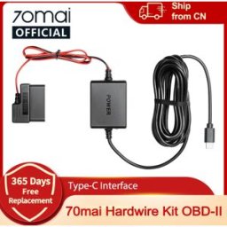 70mai Kit di Alimentazione Regolabile con Interfaccia OBD II Type-C Plug & Play, Sorveglianza Parcheggio 24H per Dash Cam