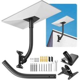 NONE Kit di Montaggio a Parete Starlink Gen 3, Staffa di Installazione con Adattatore per Tubo V3, Supporto per Montaggio Esterno su Tetto e Parete per Antenna Starlink V3, Set Completo di Hardware