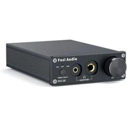 Fosi Audio Q5 Preamplificatore Stereo e Amplificatore per Cuffie DAC con Chip ESS9018K2M, Doppia Uscita, Decoder Audio Desktop per Cuffie HiFi