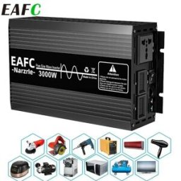 EAFC Onda Sinusoidale Pura Inverter 4000W/3000W/2000W DC 12V A AC 220V Convertitore di Trasferimento di Tensione Universale Presa UE Accessori Auto