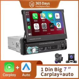 Other Lettore MP5 1 Din 7 pollici Carplay Android Auto Manuale universale Touch screen retrattile automatico Lettore per auto Radio FM