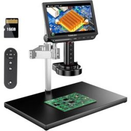 TOMLOV Microscopio Digitale 4K con Autofocus, Schermo HDMI da 10.1', Modello TM4K-AF Max, Microscopio per Saldatura con Luce LED per Riparazione di Dispositivi Elettronici e Telefoni