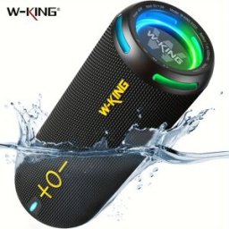 W-King Altoparlante Portatile D320 40W, Impermeabile IP67, Controllo APP, Audio di Alta Qualità, TF/AUX, Luci Dinamiche per Feste, Esterni, Doccia
