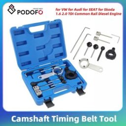 NONE Kit di Attrezzi per Messa in Fase Motore Diesel Podofo, Strumento per Cinghia di Distribuzione Albero a Camme per VW Audi SEAT Skoda 1.6 2.0 TDI, Attrezzo di Bloccaggio Albero a Camme Auto