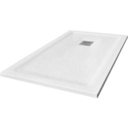 Tecnomat PIATTO DOCCIA NATURE PLUS EFFETTO PIETRA MARMORESINA 70x100 H 2,5 cm BIANCO PILETTA Ø 90 mm