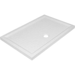 Tecnomat PIATTO DOCCIA IN CERAMICA BIANCO 80x120 cm H 6 cm PILETTA Ø 90 mm