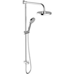Teorema COLONNA DOCCIA KART 2 GETTI CROMO SOFFIONE ABS Ø 200 mm PRESA ACQUA ATTACCO ALTO
