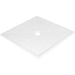 Ital_secure_by_goman PIATTO DOCCIA FILO IN ABS BIANCO 80x80 H 4,5 cm PILETTA Ø 90 mm
