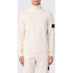 Stone Island Dolcevita in pura lana vergine con patch logo Compass Avorio Taglia XXL