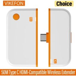 VIKEFON 50M Tipo C Trasmettitore video wireless compatibile HDMI Ricevitore Extender Adattatore TV Stick Dongle per PC portatile Telefono TV Monitor