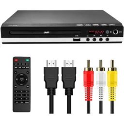 Dreamburgh Lettore DVD HDMI 1080P Lettore DVD domestico ad alta definizione Box per TV Tutte le regioni Lettore di dischi CD DVD gratuito Uscita AV Porta MIC integrata