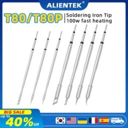 ALIENTEK T90 T80 T80P Punta per saldatore Punta per stazione di saldatura T12 Kit punta T245 Nucleo riscaldante senza piombo Strumenti di saldatura T210-I KU K IS Punta