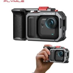 Flymile Kit Impugnatura con Gabbia Metallica per Insta360 GO Ultra, Adattatore di Espansione per Fotografia di Strada, Accessori Video Vlgo
