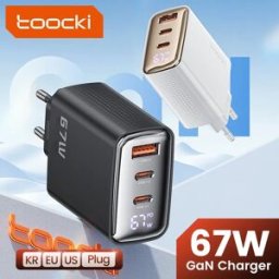 toocki 67W GaN USB Tipo C Caricatore Display Digitale 65W 45W PPS PD QC4.0 Carica Rapida Per MacBook Laptop IPAD Tablet iPhone 15 14