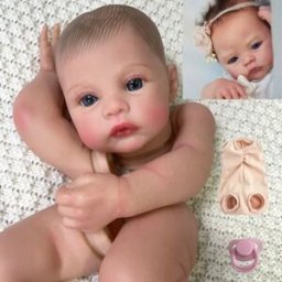 MRB 17 pollici Preemie Neonato Reborn Meadow Kit dipinto 3D Vene visibili Stampo per bambola con ciglia Più realistico Facile giocattolo fai da te