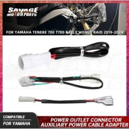 SAVAGE Tenere700 T700 12V Presa di corrente Connettore per Yamaha Tenere 700 Rally World Raid Moto 3 Pin Adattatore cavo di alimentazione ausiliario