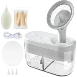 agdoad Pulitore elettrico per l'acqua per l'orecchio Cerume Rimozione del cerume Sistema di irrigazione Rondella per l'orecchio di sicurezza Pulizia Kit per la pulizia dell'orecchio per adulti e bambini