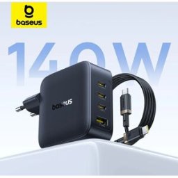 BASEUS 【Nuova vendita】 140W GaN Caricatore PD Caricatore USB C Caricatore rapido per MacBook Tablet Caricatore del telefono per iPhone 17 16 15 14