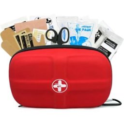 RHINO RESCUE Mini Kit di pronto soccorso piccolo Kit di emergenza portatile impermeabile elementi essenziali per il campeggio, con 106 articoli per viaggi, casa, auto