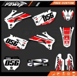 POWERZONE Per Yamaha YZF 250 450 YZ250F YZ450F 2006 2007 2008 2009 Personalizzato Moto Grafica Sfondo Adesivi Kit 021