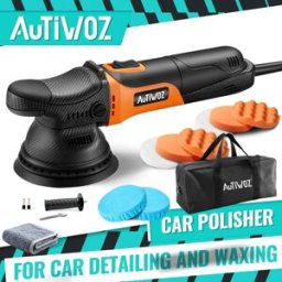 AUTIWOZ W01 Lucidatrice Rotorbitale a Doppia Azione 630W 125mm/5" con 6 Velocità, Kit per Lucidatura e Ceratura Auto