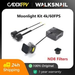 CADDXFPV Kit Caddx Walksnail Avatar Moonlight con Sensore Starlight, Telecamera FPV, Filtri ND8, 4k/60FPS, EIS Integrato, Gyroflow, FOV 160 ° Per Drone