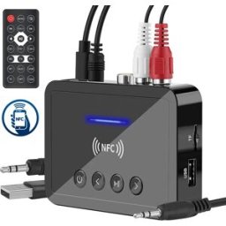 VIKEFON Bluetooth 5.0 Ricevitore Trasmettitore FM Stereo AUX Jack da 3,5 mm RCA Adattatore audio wireless ottico Telecomando per TV Kit auto